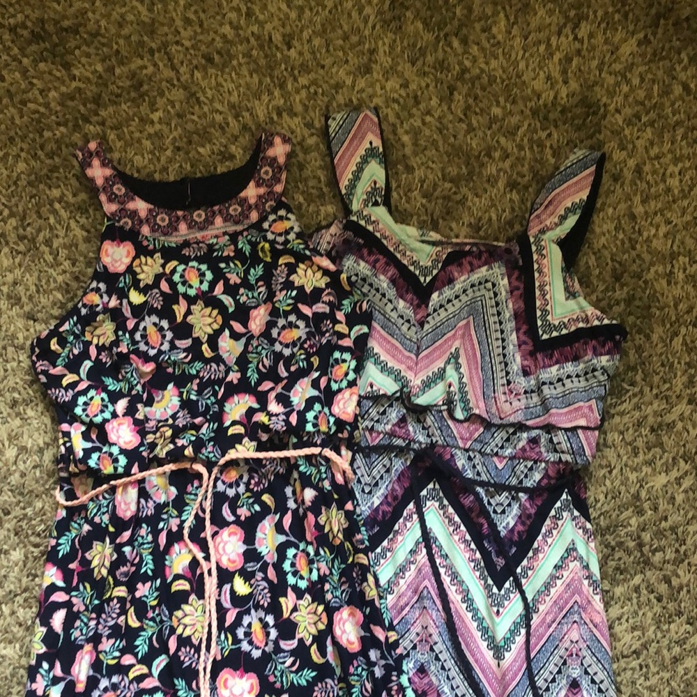 Three Pink Heart Floral Dresses